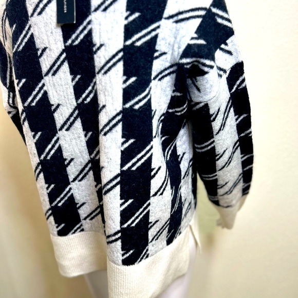 Tommy Hilfiger Black and Cream Houndstooth Cardigan - Picture 6 of 8